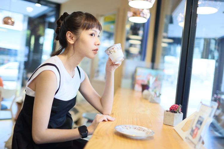 黃姵嘉剛確診康復，有時腦霧，腦袋很空。鄭孟晃攝