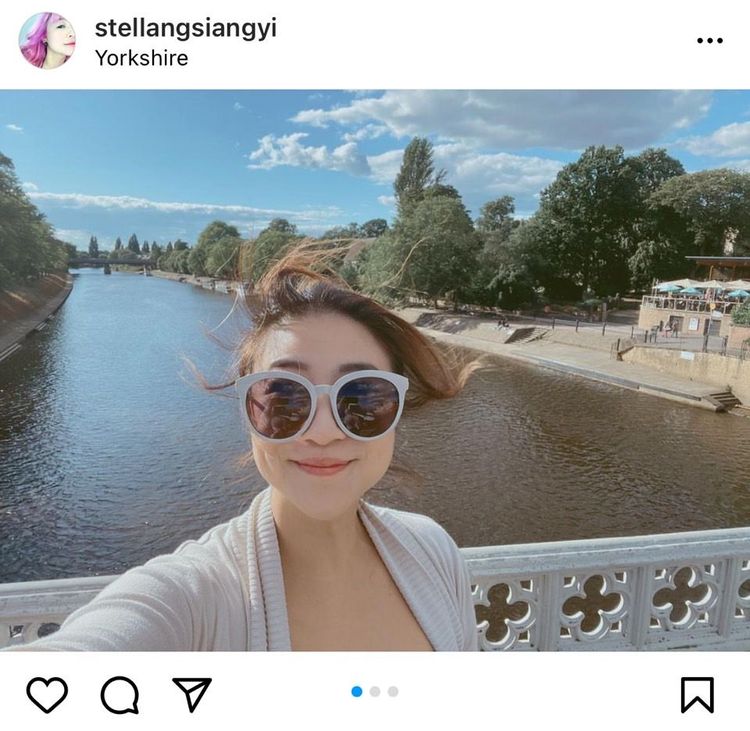黃湘怡前陣子和家人、新歡一起去英國玩。翻攝自黃湘怡IG
