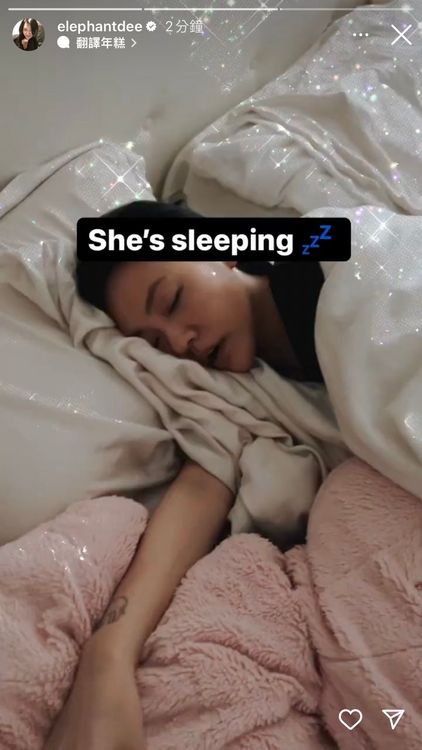 小S睡相被女兒出賣。翻攝自小S IG