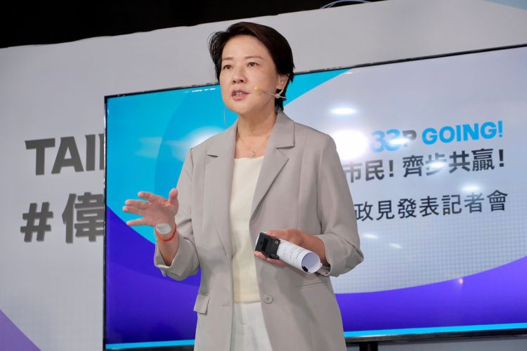 台北市長參選人黃珊珊。陳志淵攝