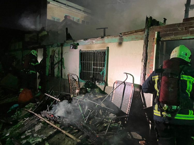 嘉義住宅火警釀1死。嘉義消防局提供