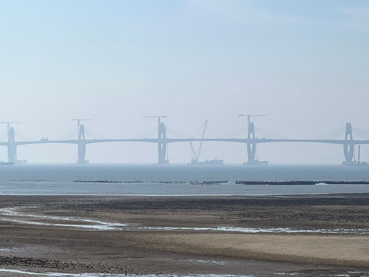 金門縣長楊鎮浯強調，橋樑通行安全一定是金門大橋通車最大的考量。蔡宇凌攝