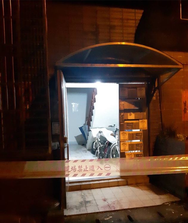 警方獲報後封鎖現場採證。讀者提供