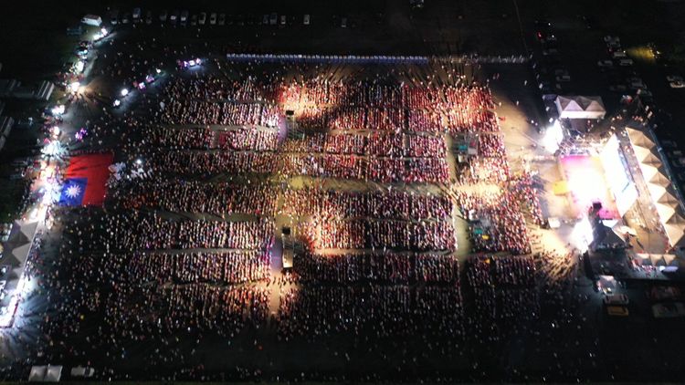 造勢晚會空拍。民眾提供