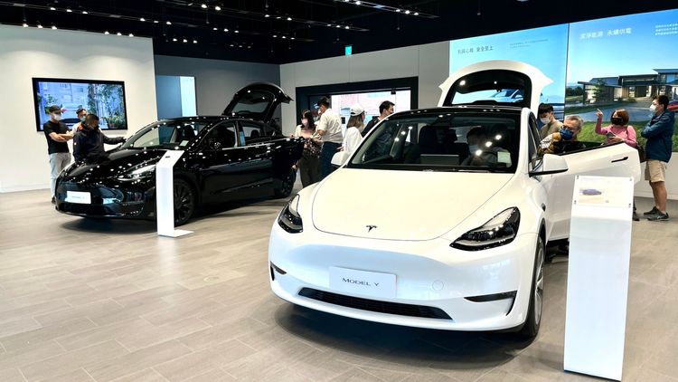 Model Y即日起於全台特斯拉展間展出。陳志淵攝