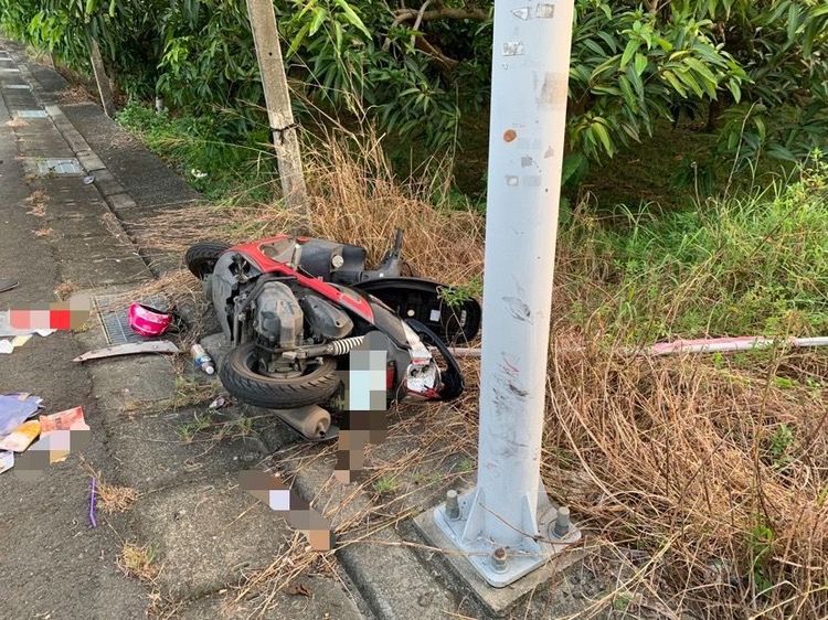 嘉義祖孫3人與貨車發生事故，6歲孫女顱內出血。讀者提供