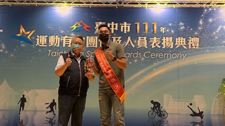 田徑型男好手陳傑也獲得傑出運動選手獎。曾雪蒨攝
