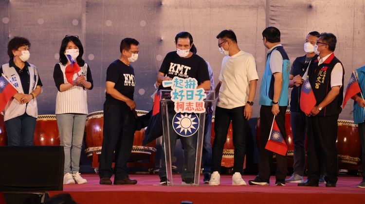 馬英九的幽默致詞引起台下一陣笑聲。侯昌騰攝