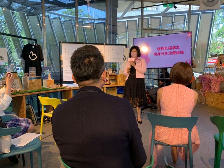 今年48歲林女士勇敢出席分享自己抗癌之路。曾雪蒨攝
