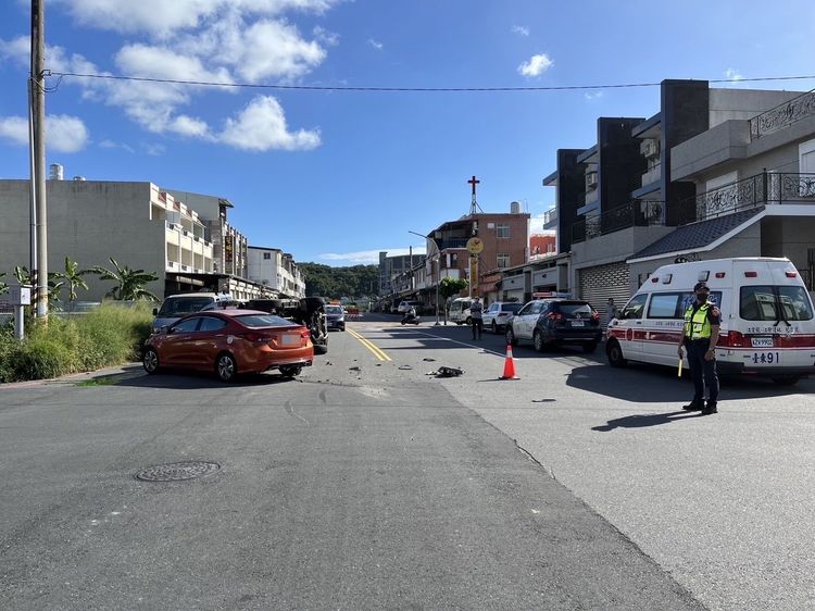 肇事該路口並無號誌燈。台東分局提供