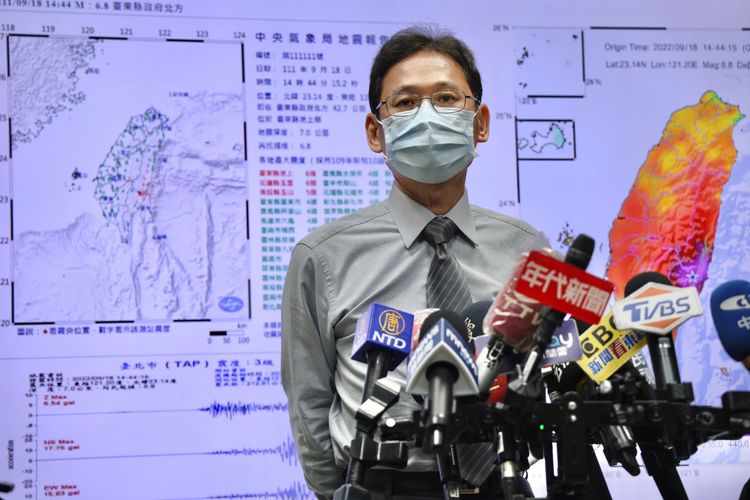 地震中心主任陳國昌。林林攝