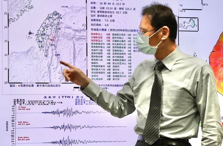 地震中心主任陳國昌。林林攝