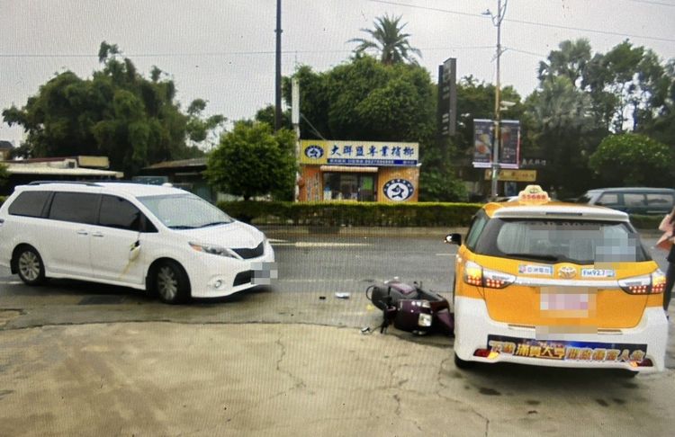 車禍現場。中壢警分局提供