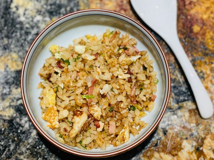 鐵板燒的精隨：蛋炒飯。曾仲葳攝