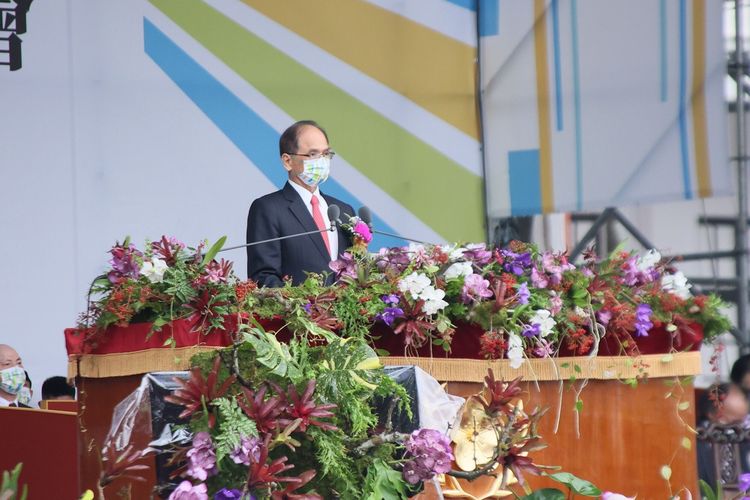 立法院長游錫堃致詞。鄭孟晃攝