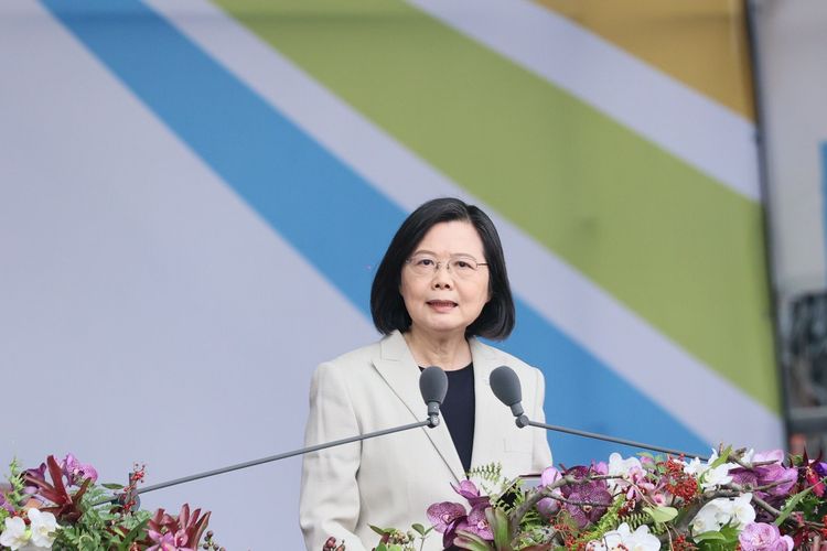 蔡英文說，台灣不僅要持續站穩「四個堅持」的立場，更要打造「四大韌性」。攝影中心攝