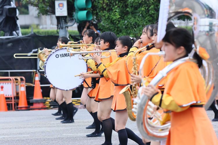 橘高校吹奏部賣力演出。鄭孟晃攝