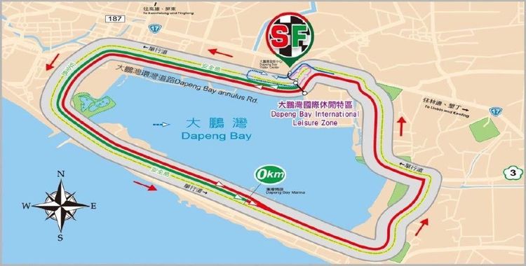 大鵬灣交通管制圖。警方提供