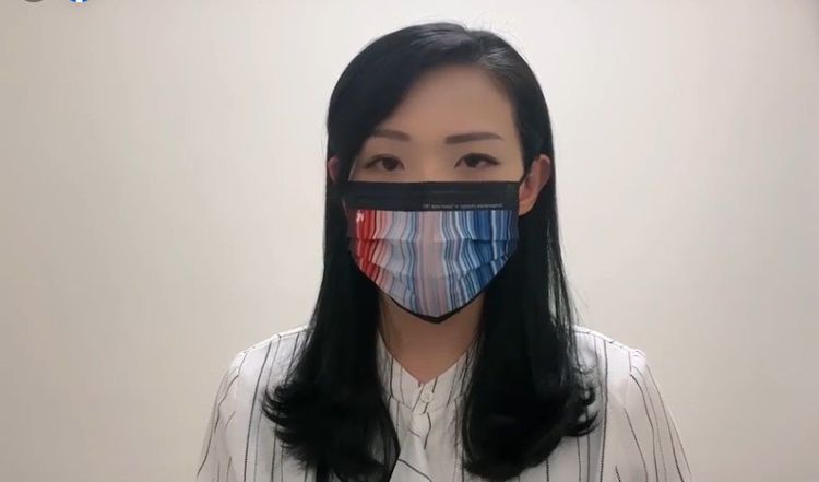 高虹安在今早自拍影片向中華大學道歉。