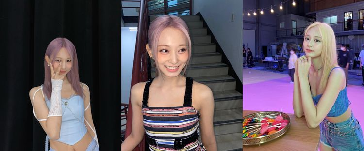 子瑜的漂完髮後顏色褪掉，給人不同的感覺。翻攝周子瑜IG