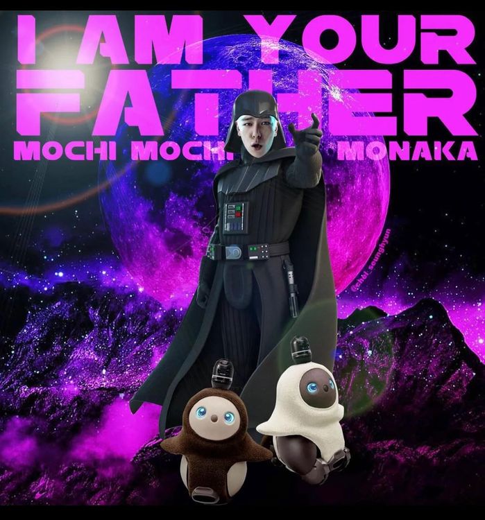 有粉絲幫T.O.P合成為《星戰》的「黑武士」，搭配上經典台詞「I am your father」。翻攝T.O.P IG