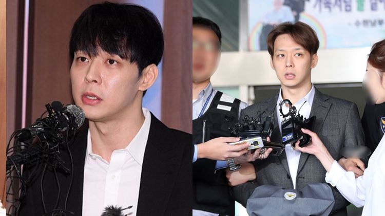 朴有天2019年開記者會否認吸毒，還說會退出演藝圈，後來遭羈押。翻攝naver