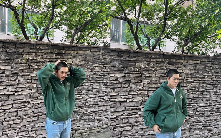 姜泰伍昨在IG公開平頭照。翻攝姜泰伍IG