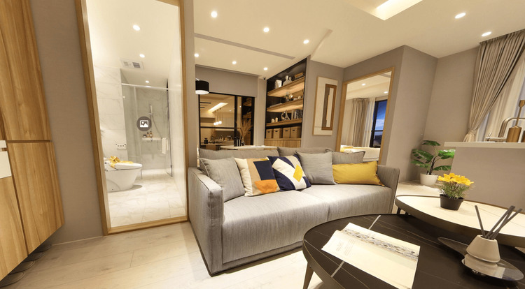 「悅峰I home」的買盤有不少是首購族，今年6月公開至今銷售已接近5成，目前陸續還有接到諮詢電話。翻攝售屋平台