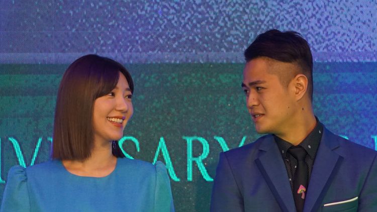 松益發建設禮聘郭雪芙擔任品牌代言人，並拉抬銷售案「微笑世界」。葉家銘攝