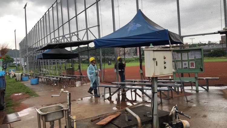 新北河濱預防性防災撤離。新北市政府提供