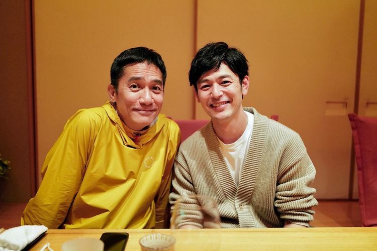 梁朝偉（左）今年4月趁造訪東京時和妻夫木聰見面。妻夫木聰IG