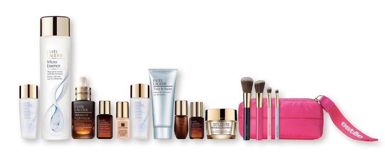 雅詩蘭黛美肌雙冠組，原價1萬7091元，特價6300元。業者提供