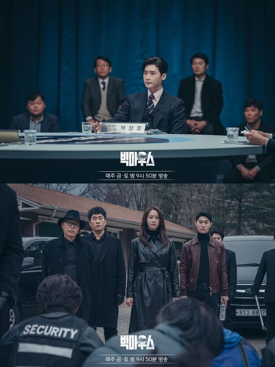 潤娥（下圖中）戲裡生病也堅強面對，為了讓李鍾碩贏得選舉，直搗養殖魚場找證據。翻攝MBC