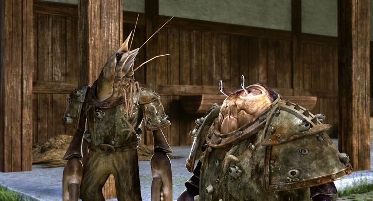 《孫行者傳》蝦兵蟹將可愛笨拙的模樣讓孩子們哄堂大笑。數位領域電影文提供