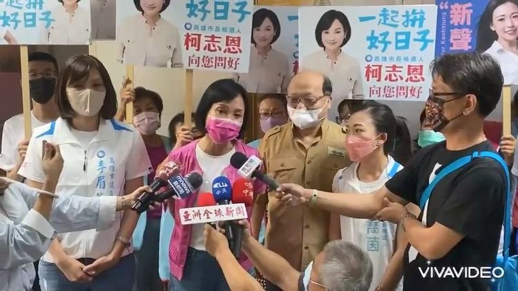 台中前市長胡志強今陪著柯志恩受訪。讀者提供