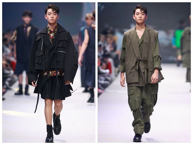 AcQUA源少年成員須弘道演繹2套服裝造型。品牌提供