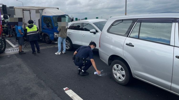 警方到場採證。林口警分局提供