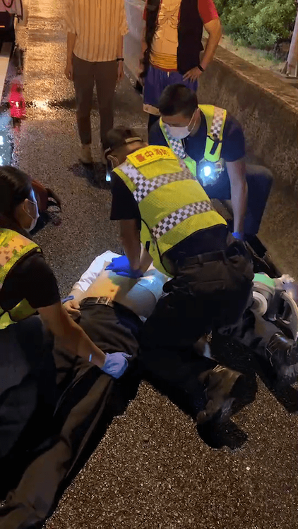 救護人員到場急救。林佑叡提供
