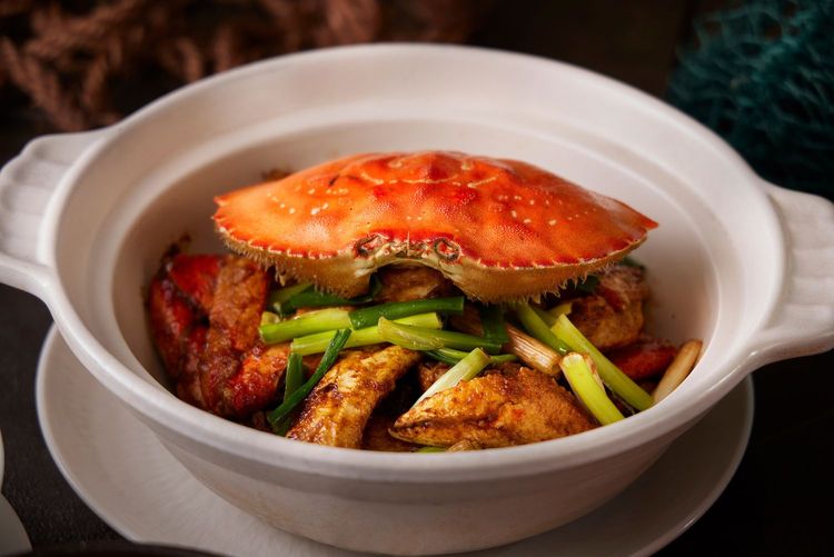 辰園燒腩豆腐焗蟹煲。台北喜來登提供