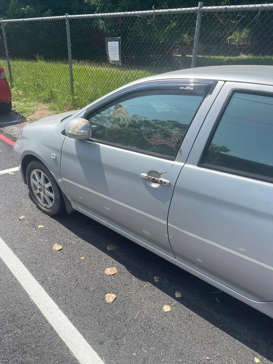 左營區停放在戶外的汽車也遭殃。翻攝臉書爆料公社