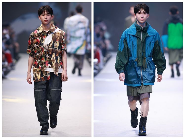 AcQUA源少年成員黃莑茗演繹2套服裝造型。品牌提供