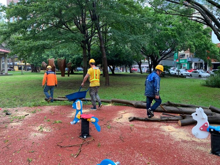 新竹市政府已緊急將斷裂的樹枝移除，先前也已對路樹進行防護，未來也會加強巡視並調查一下周邊樹木有無相同病徵。市府提供