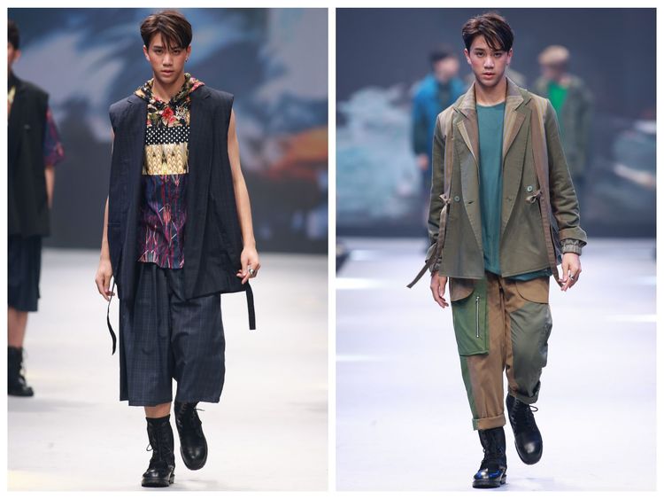 AcQUA源少年成員李秉諭演繹2套服裝造型。品牌提供