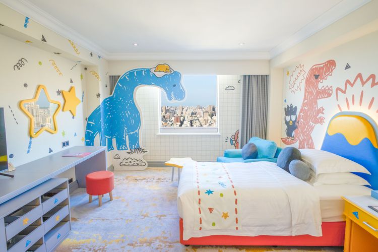 除了單一角色，主題房也推出融合多角色的房型。高雄漢來提供