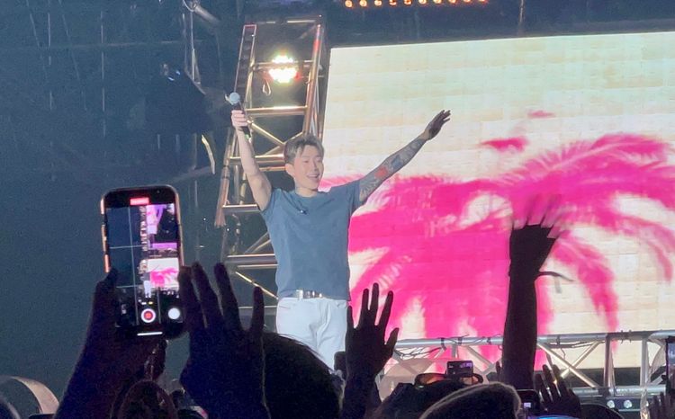 朴宰範睽違3年來台開唱，看到滿場粉絲，心情很好。讀者提供