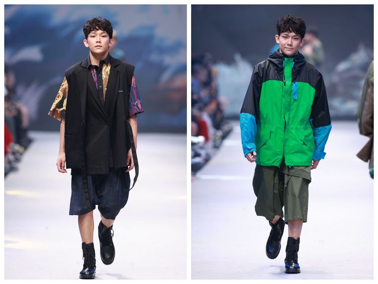 AcQUA源少年成員林毓家演繹2套服裝造型。品牌提供
