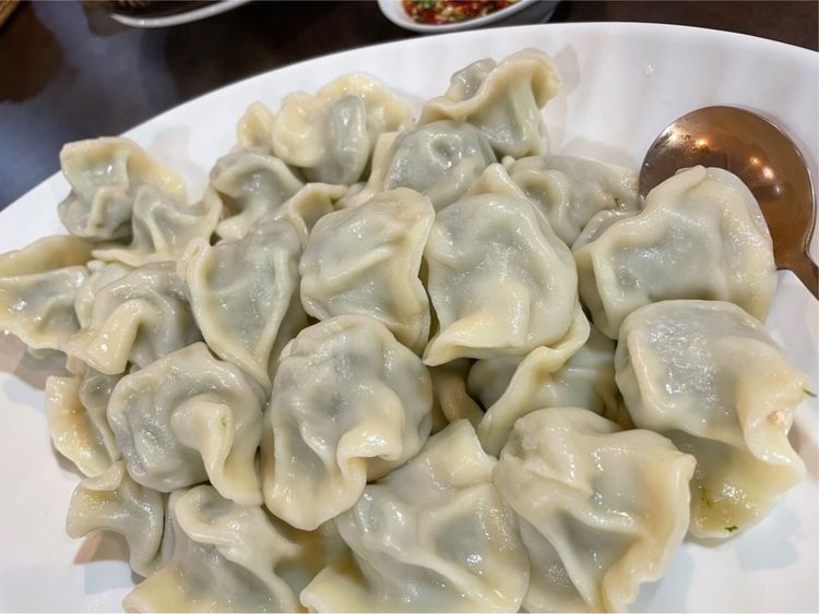 鄒記食舖的薺菜水餃。陳慜蔚攝