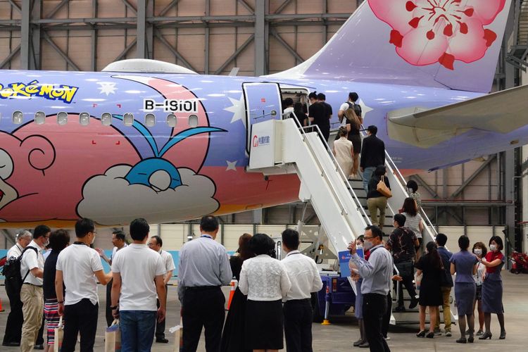 新機亮相登機開放參觀。施昂強攝