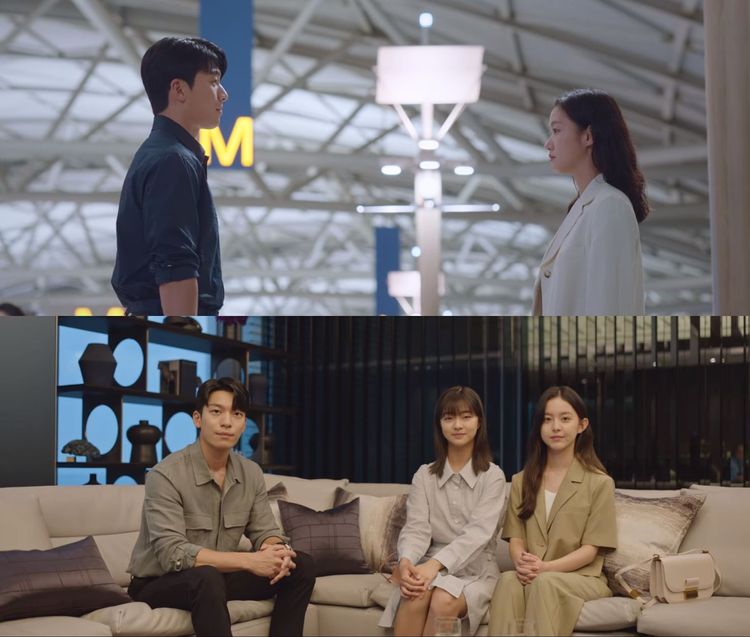 魏嘏雋（上圖左）與金高銀（上圖右）的感情線沒有進展，他最後取出存在全彩恩（下圖中）帳戶中的700億，平分給5個人。翻攝Netflix