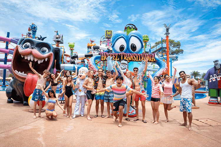 《尖叫旅社》主題遊樂設施。索尼影業提供